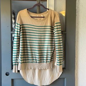 Fun, sheer back sweater.